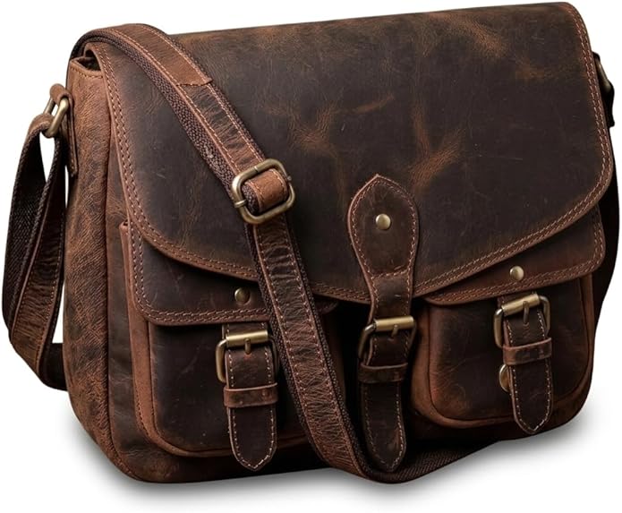 Women Vintage Style Genuine Leather Crossbody Shoulder Bag Handmade Purse | Vintage Style, Genuine Leather, Handmade, Crossbody Bags