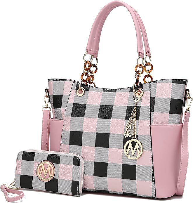Collection Tote Bag for Women, Handbag Set with Wallet-Top-Handle Bag Vegan Leather Purse by Mia K